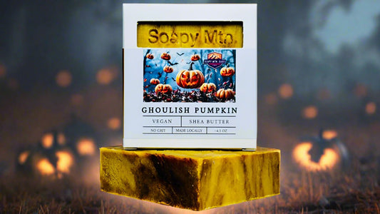 Ghoulish Pumpkin Handcrafted Soap – Spooky Halloween Artisan Soap Bar