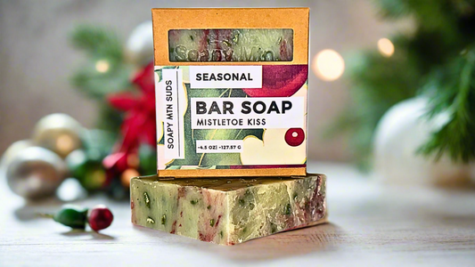 Mistletoe Kiss Handcrafted Soap | Luxurious Holiday Scent & Skin Care