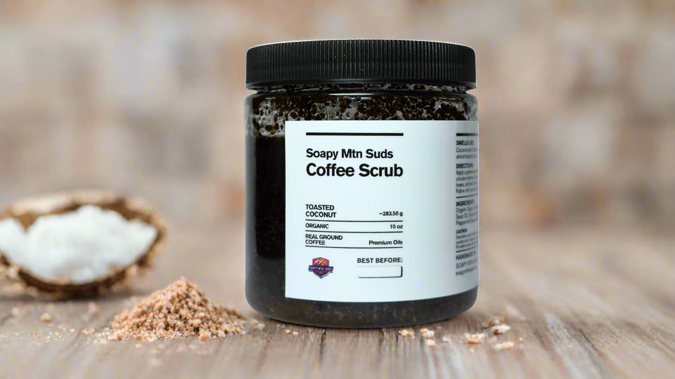 Toasted Coconut Coffee Scrub – Organic Exfoliator with Premium Oils for Smooth Skin