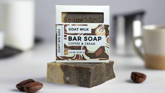 Ground Coffee & Cream Goats Milk Handcrafted Soap