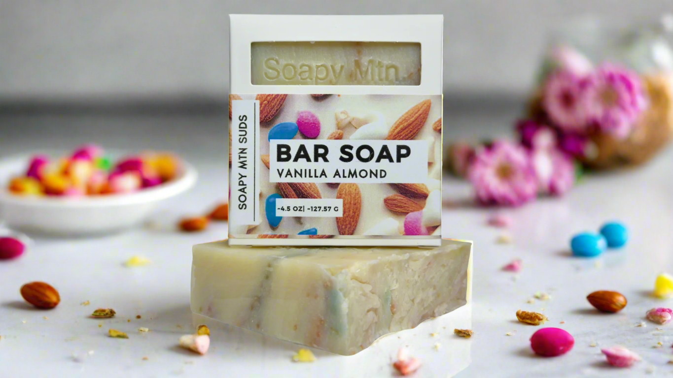 Vanilla Almond Handcrafted Soap with Real Sprinkles – Natural & Moisturizing