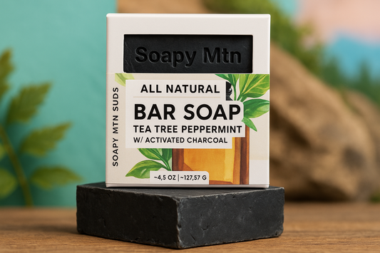 Tea Tree Peppermint – Activated Charcoal Handcrafted Soap