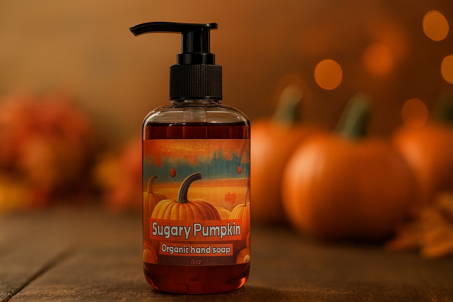 🎃 Sugary Pumpkin Organic Hand Soap – Sweet Fall Vibes in a Bottle 🍂
