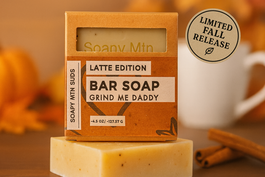 Grind Me Daddy Bar Soap – Cinnamon Coffee Exfoliating Fall Soap