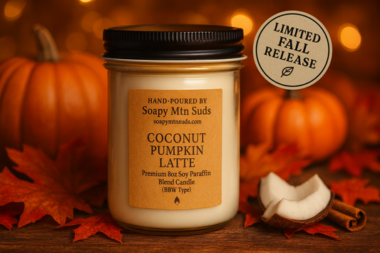Coconut Pumpkin Latte – Premium 8oz Soy Paraffin Blend Candle (BBW Type)