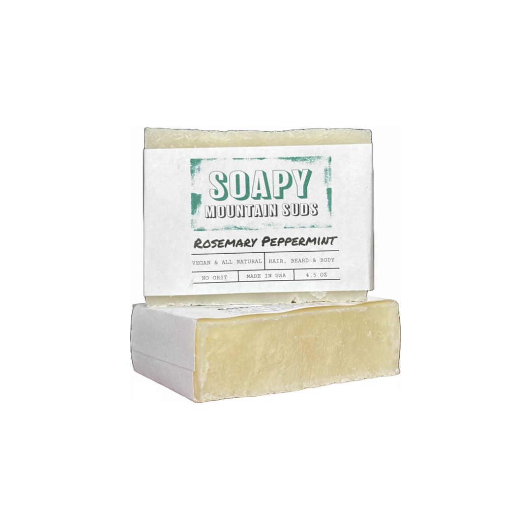 Rosemary Peppermint Hair-Body-Beard Handcrafted Soap