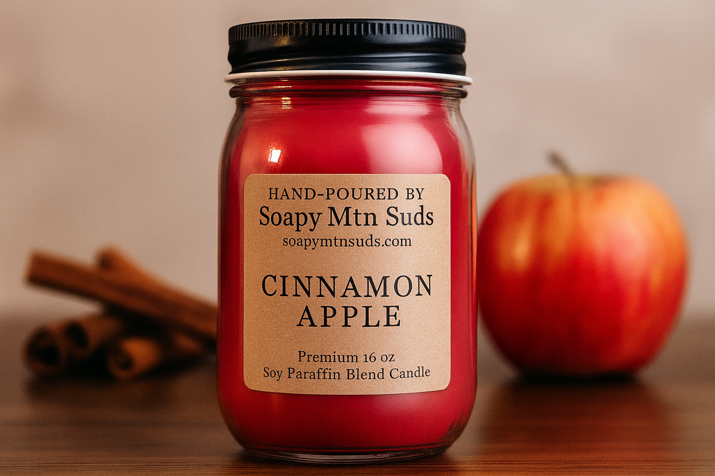 Cinnamon Apple Candle – Premium Soy Blend