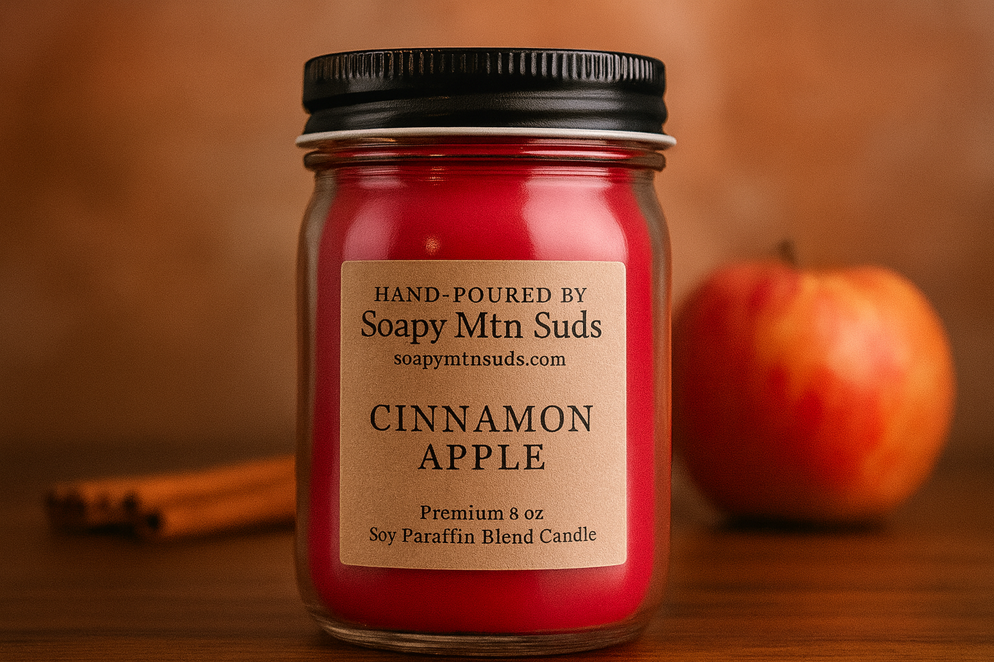 Cinnamon Apple Candle – Premium Soy Blend