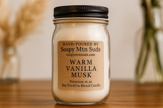 Warm Vanilla Musk – Premium Soy Blend Candle