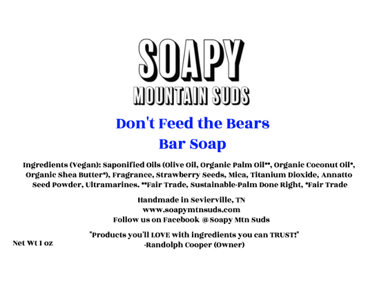 Don't Feed the Bears Guest Bar Soap